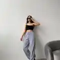 Çımalı keten pantolon
