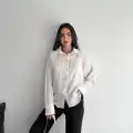 Çizgili oversize gömlek