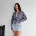 Çizgili oversize gömlek