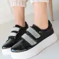 Dirla Siyah Rugan Spor Ayakkabı