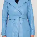DÜĞMELİ UZUN DERİ KABAN