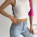 fitilli kaşkorse yakası zincirli atlet beyaz