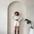 Gabardin kumaş şort