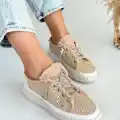 Guji Bej Kot Bağcıklı Spor Ayakkabı