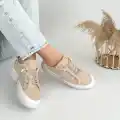 Guji Bej Kot Bağcıklı Spor Ayakkabı