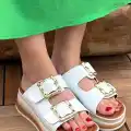 Jalli Beyaz Cilt Terlik