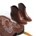 Jilla Taba Cilt Tak Çıkar Topuklu Bot Ve Çizme