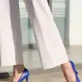 Jilya Mavi Cilt Stiletto Ayakkabı