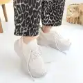 Jindy Bej Triko Bağcıklı Spor  Ayakkabı