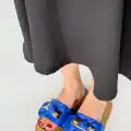 Jude Mavi Cilt Ayıcıklı Terlik