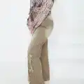 Kadın Yüksel Bel Püskül Detaylı Palazzo Jean Kot Pantolon