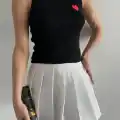 Kalp nakışlı atlet