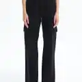 Kargo cep jeans pantolon siyah