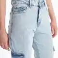 Kargo cep kar yıkama jeans pantolon