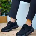 KB-003 Kuback Siyah Süet Siyah Taban Bağcıklı  Günlük Erkek  Ayakkabı