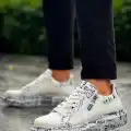 KB-02  Kuback Bağcıklı Crocodile Beyaz Gazete Günlük Erkek Ayakkabı