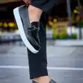 KB-027  Kuback Bağcıksız Siyah Rugan G Günlük Erkek Ayakkabı