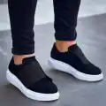 KB-040  Kuback Siyah Süet   Lastikli  Günlük Erkek  Ayakkabı