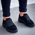 KB-040  Kuback Siyah Süet Siyah Taban  Lastikli  Günlük Erkek  Ayakkabı