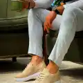 KB-101 Kuback Bej Triko Bağcıklı Günlük Erkek Ayakkabı