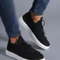 KB-112   Kuback Siyah Triko Bağcıklı  Günlük Erkek  Ayakkabı