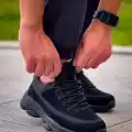 KB-707  Kuback  Siyah Süet Siyah Yüksek Taban Bağcıklı Günlük Erkek Ayakkabı