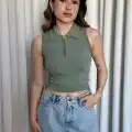 Kısa fermuarlı crop