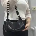 Kraş siyah cilt çanta