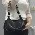 Kraş siyah cilt çanta