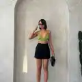 Kuş gözü şort etek s25819