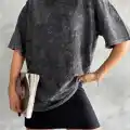 Kuş gözü yıkamalı tişört