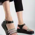 Lalen Siyah Kemerli Sandalet