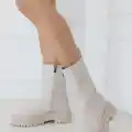 Liara Bej Cilt Topuklu Bot