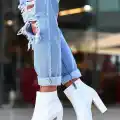Loora Beyaz Cilt Topuklu Bot
