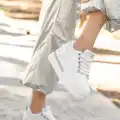 Lulu Beyaz Cilt Bağcıklı Spor Ayakkabı