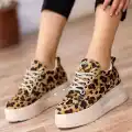 Lulu Leopar Süet Bağcıklı Spor Ayakkabı