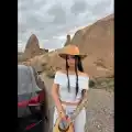 Madonna yaka bol paça pantolonlu takım