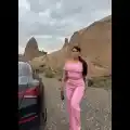 Madonna yaka bol paça pantolonlu takım