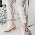 Melina Bej Cilt Topuklu Bot