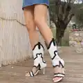 Merliya Beyaz Cilt Desenli Bootie
