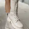 Nabah Bej Cilt Bağcıklı Bot