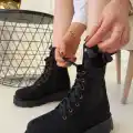 Niori Siyah Süet Bağcıklı Bot