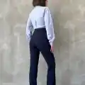 Önü cumalı ithal krep pantolon