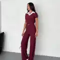 Ottoman kumaş beyaz gömlek yaka takım s4142