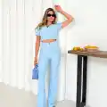 V aksesuarlı ottoman takım mavi s255850