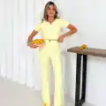 V aksesuarlı ottoman takım sarı s255850