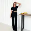 V aksesuarlı ottoman takım siyah s255850