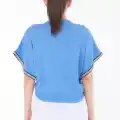 V yaka büzgülü detaylı bluz