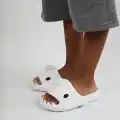 WG500 Köpekbalığı Beyaz Unisex Tam Ortopedik Terlik Shark Slides