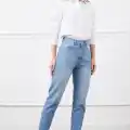 Yüksek bel mom jean pantolon